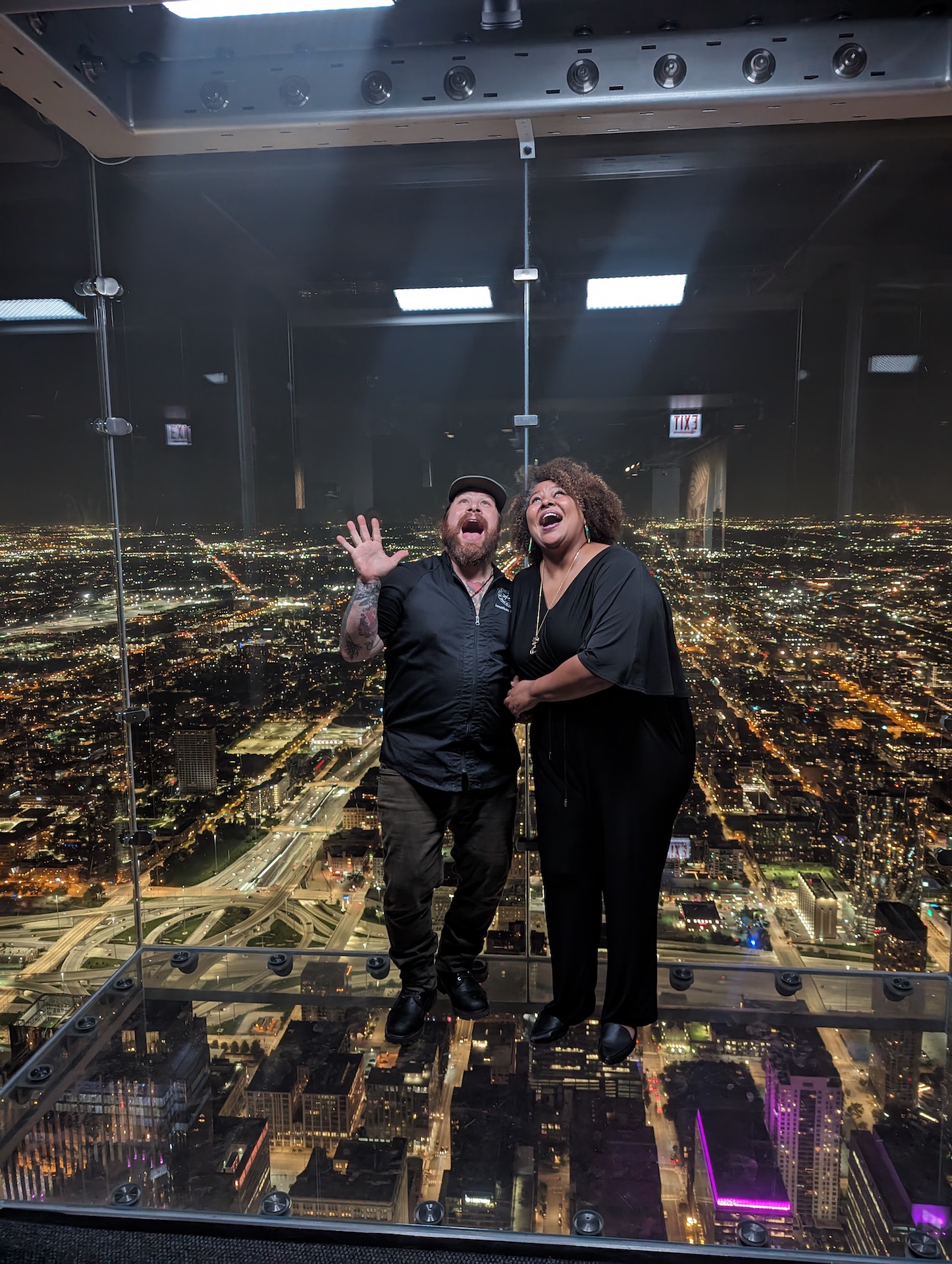 Chef Jonothan Sawyer and Afrobella on the Willis Tower Skydeck