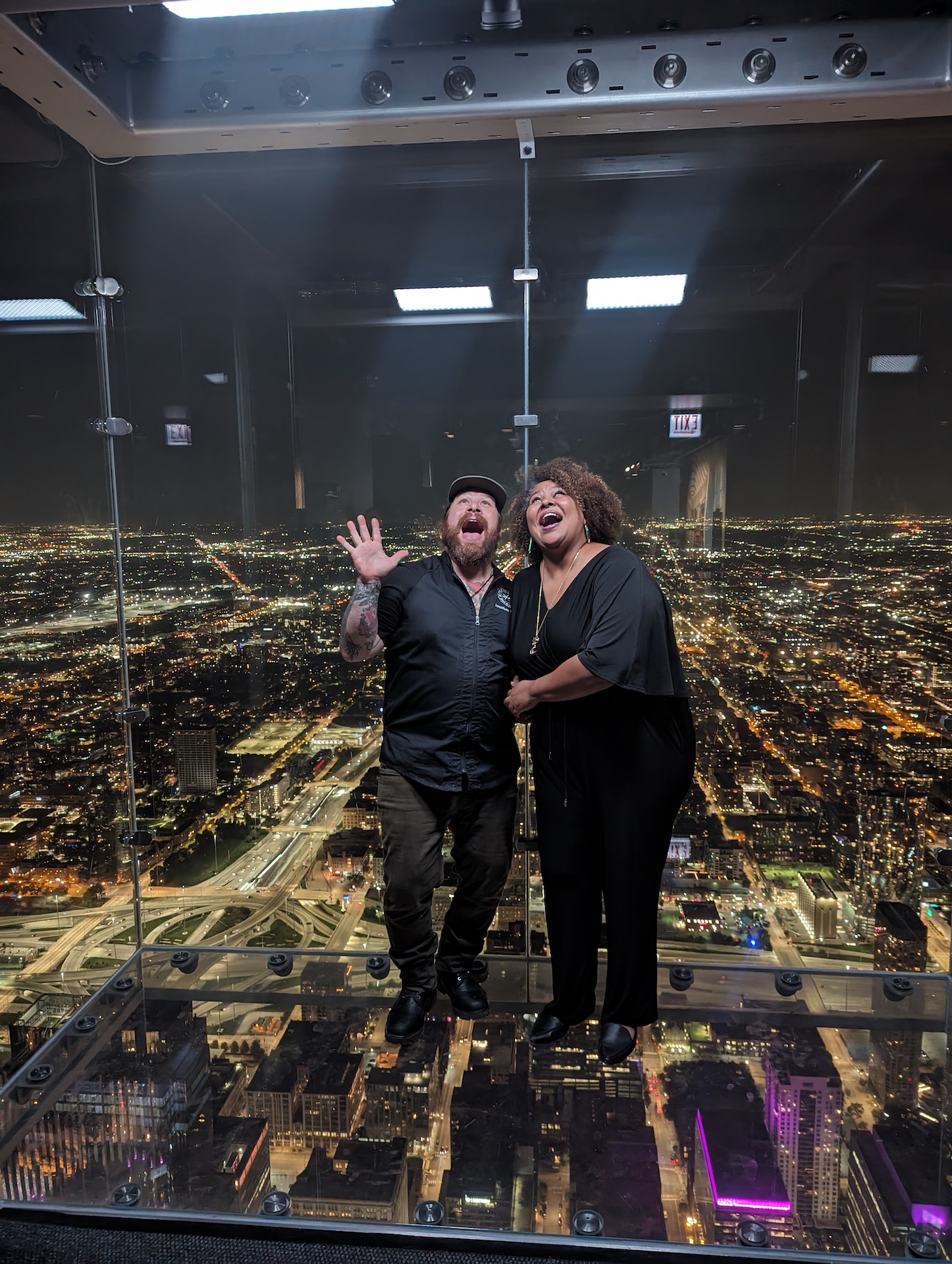 Chef Jonothan Sawyer and Afrobella on the Willis Tower Skydeck
